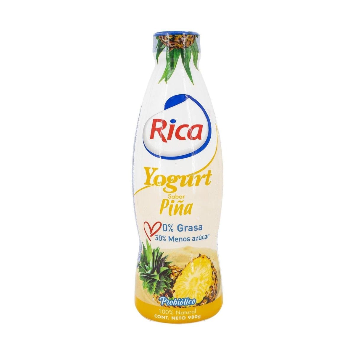 Yogurt De Piña Rica Sin Grasa 980 g Yogurt De Piña Rica Sin Grasa 980 g