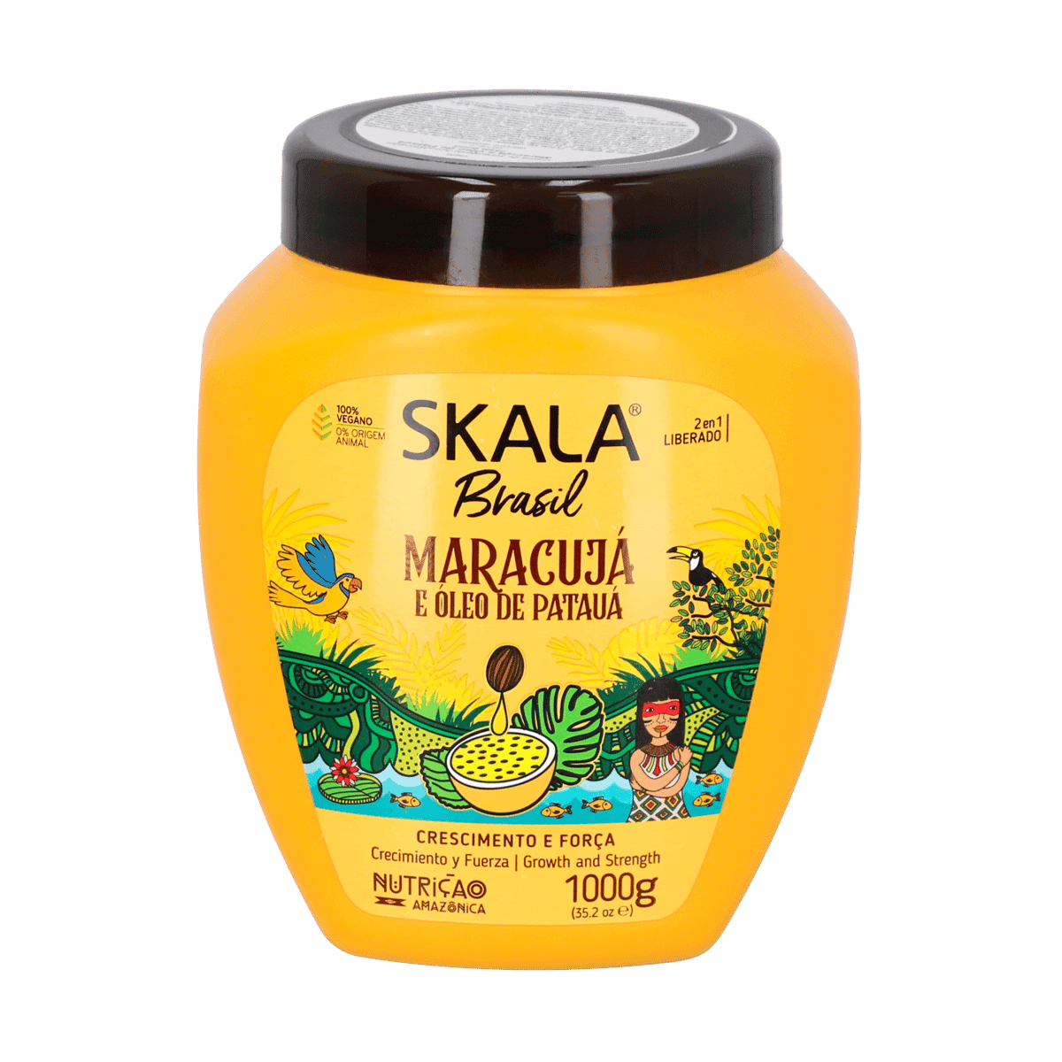 Crema de Tratamiento 2 en 1 Maracuja e Oleo De Pataua Skala 35 Oz Crema de Tratamiento 2 en 1 Maracuja e Oleo De Pataua Skala 35 Oz
