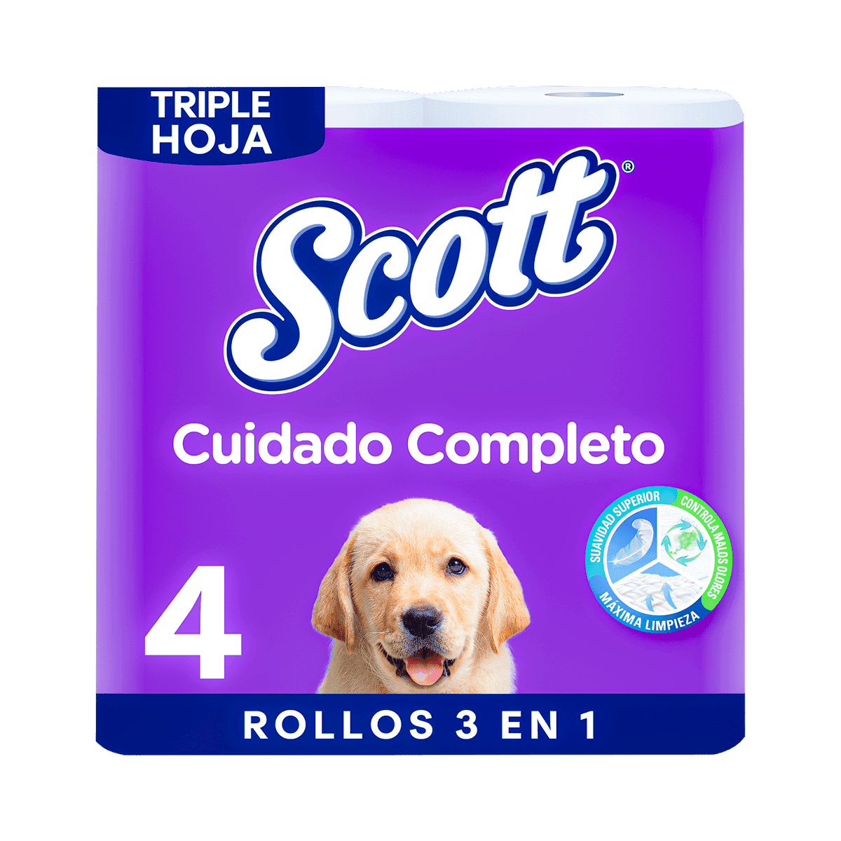 Papel Higiénico Cuidado Completo Scott 3en1 4 Rollos Papel Higiénico Cuidado Completo Scott 3en1 4 Rollos