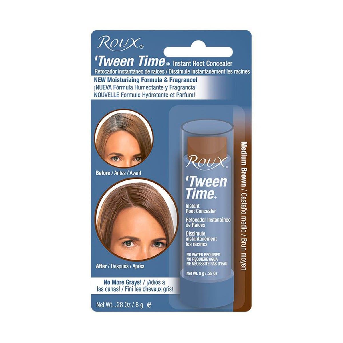 Retocador Instantáneo De Raíces Roux Color Marrón 28 Oz Retocador Instantáneo De Raíces Roux Color Marrón 28 Oz