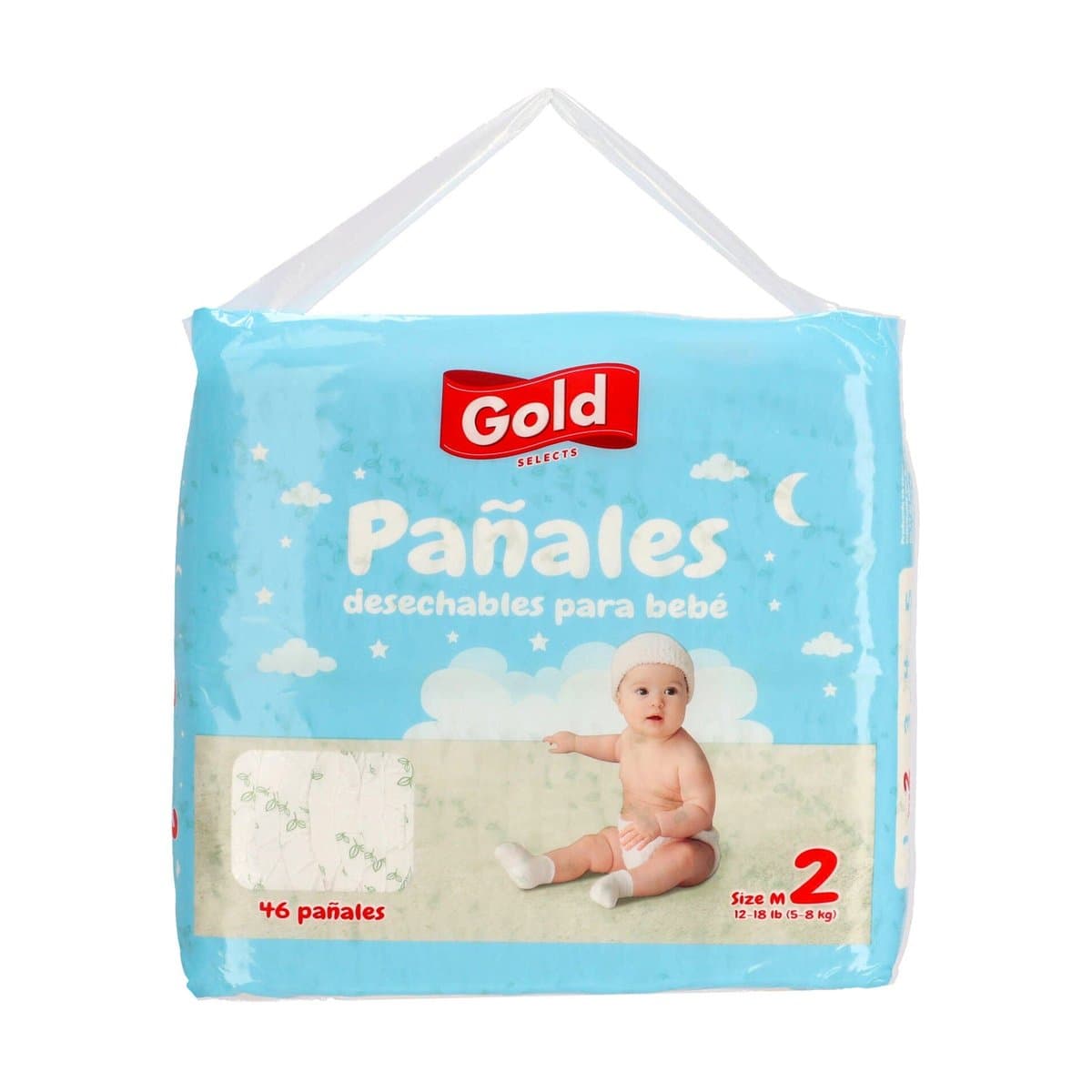 Pañales Desechables para Bebe Gold Selects 46 Unidades Size M2 Pañales Desechables para Bebe Gold Selects 46 Unidades Size M2