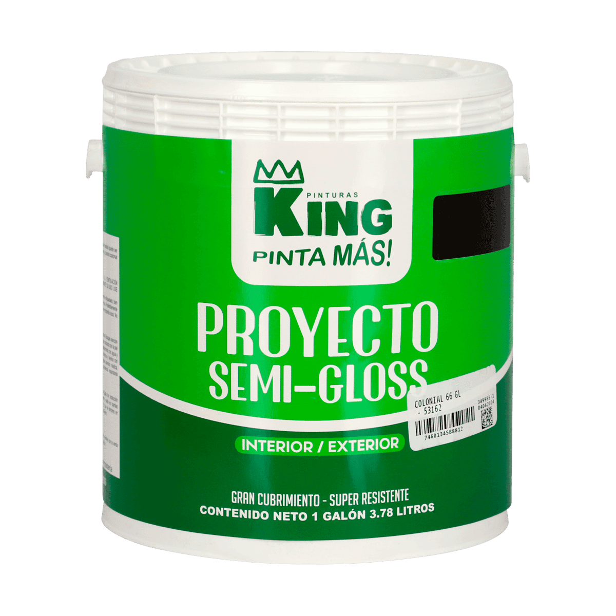 Pintura King Proyecto Semi-Gloss Colonial 66 1 Galón Pintura King Proyecto Semi-Gloss Colonial 66 1 Galón