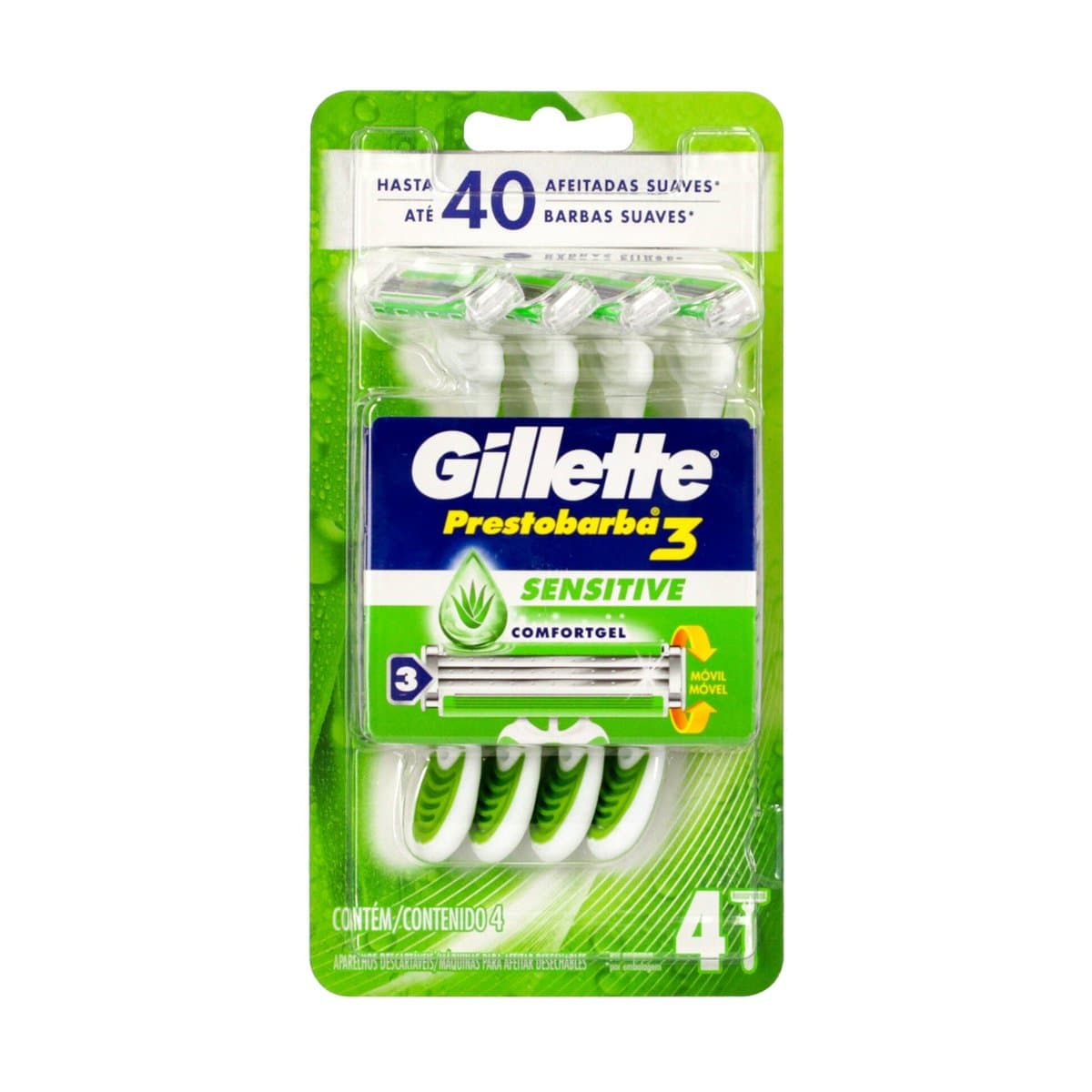 Rasuradora Gillette Prestobarba Sensitive 4 Unidad Rasuradora Gillette Prestobarba Sensitive 4 Unidad