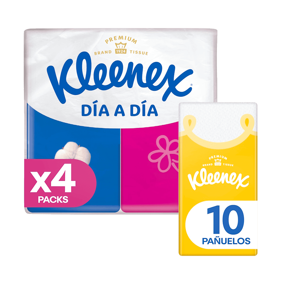 Pañuelos Faciales Kleenex X4 10 Unidades Pañuelos Faciales Kleenex X4 10 Unidades