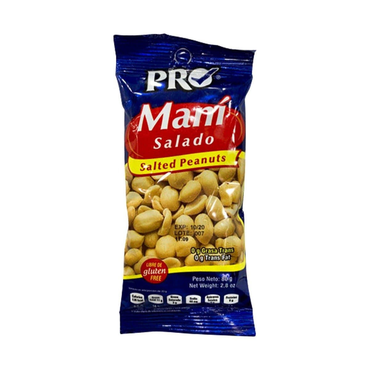 Maní Salado Pro 80 g Maní Salado Pro 80 g