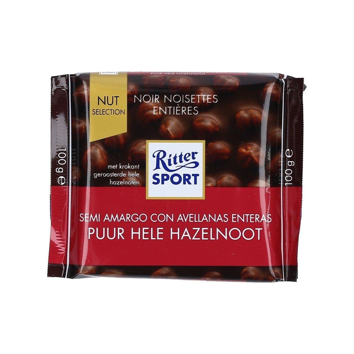 Chocolate Semi Amargo Ritter Sport Con Avellanas Enteras 100 g Chocolate Semi Amargo Ritter Sport Con Avellanas Enteras 100 g