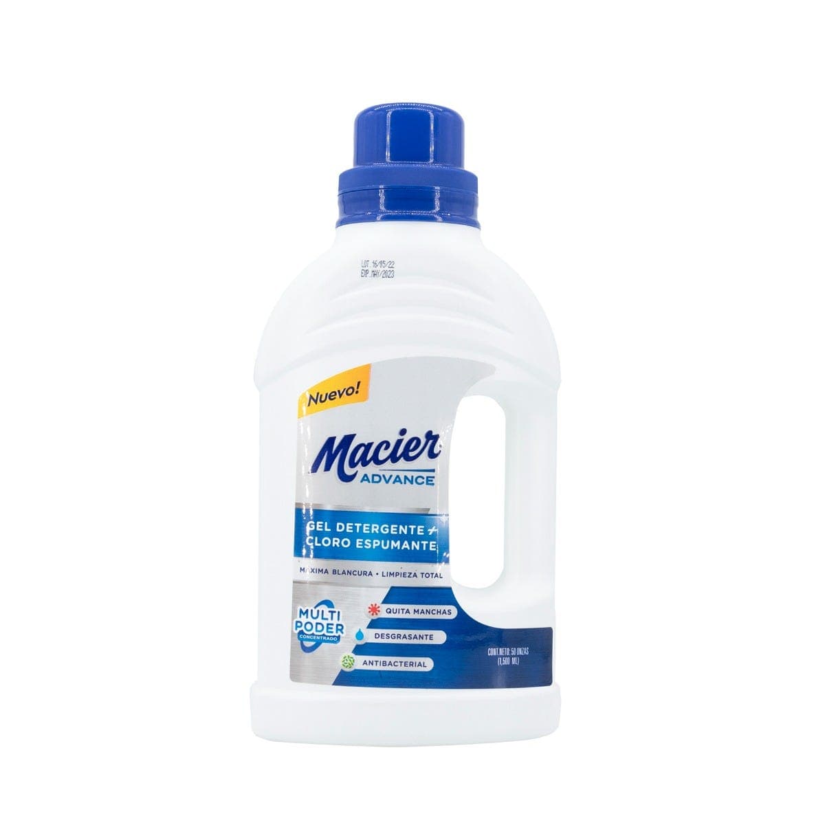 Gel Detergente + Cloro Espumante Macier Advance 50oz Gel Detergente + Cloro Espumante Macier Advance 50oz