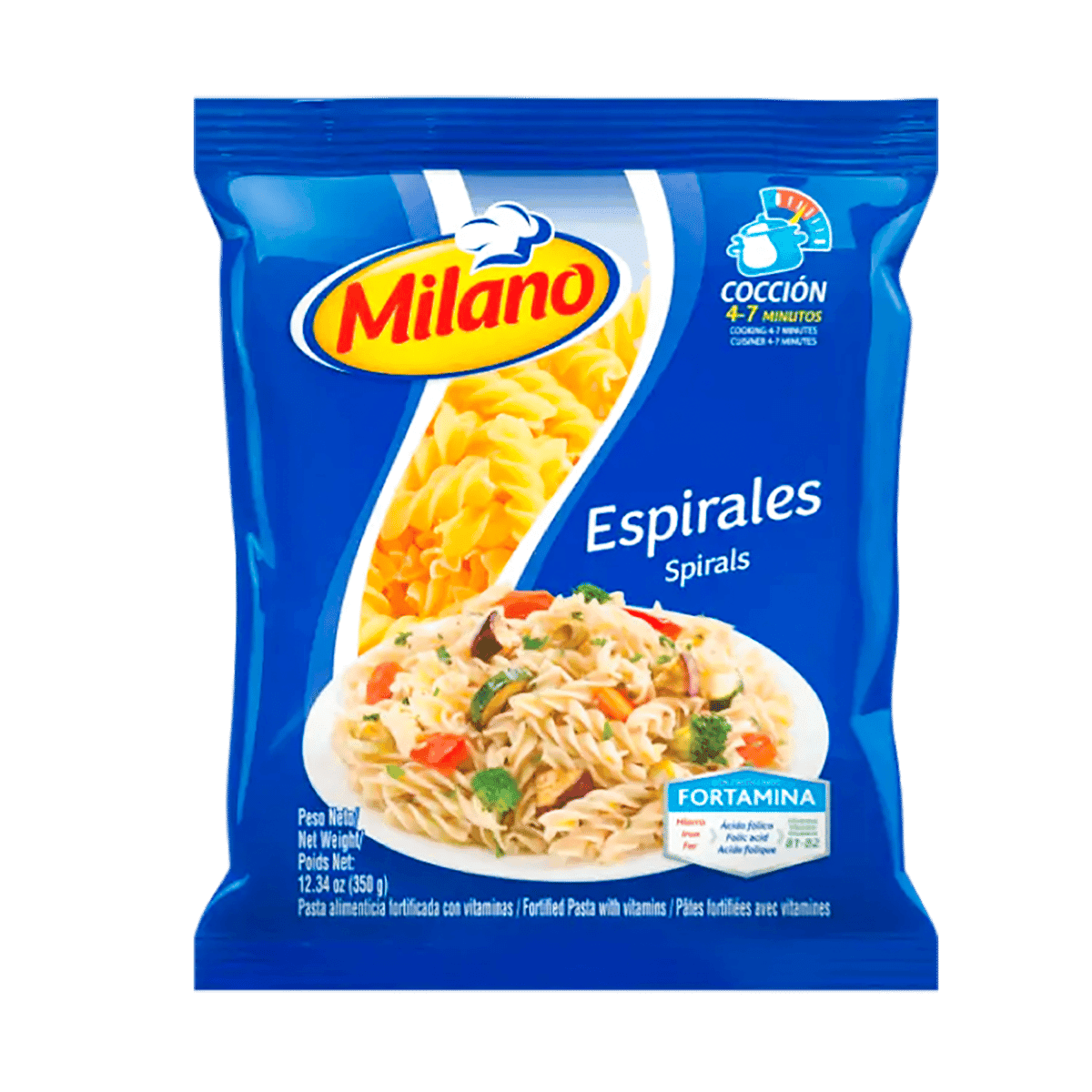 Pasta Espirales Milano 250gr Pasta Espirales Milano 250gr
