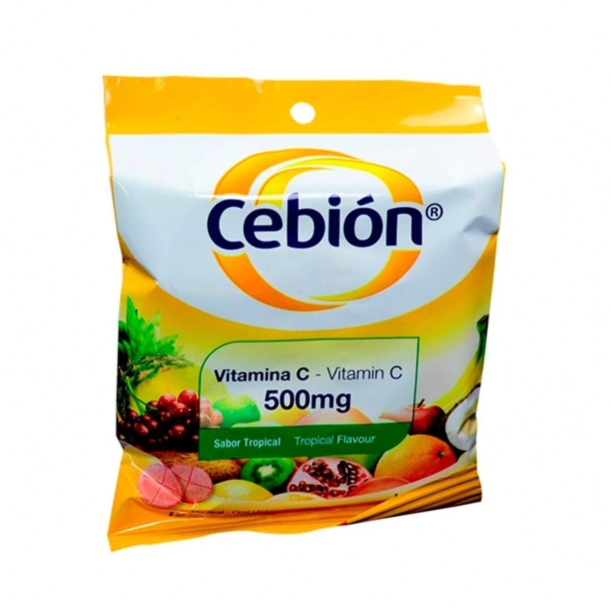 Vitamina C Cebión Sabor Tropical 500mg 12 uds Vitamina C Cebión Sabor Tropical 500mg 12 uds