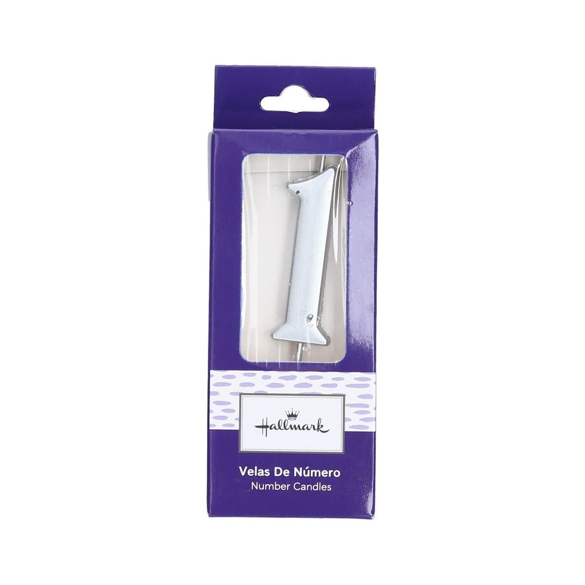 Velas De Números Hallmark Plateada Número 1 M/1448410 Velas De Números Hallmark Plateada Número 1 M/1448410