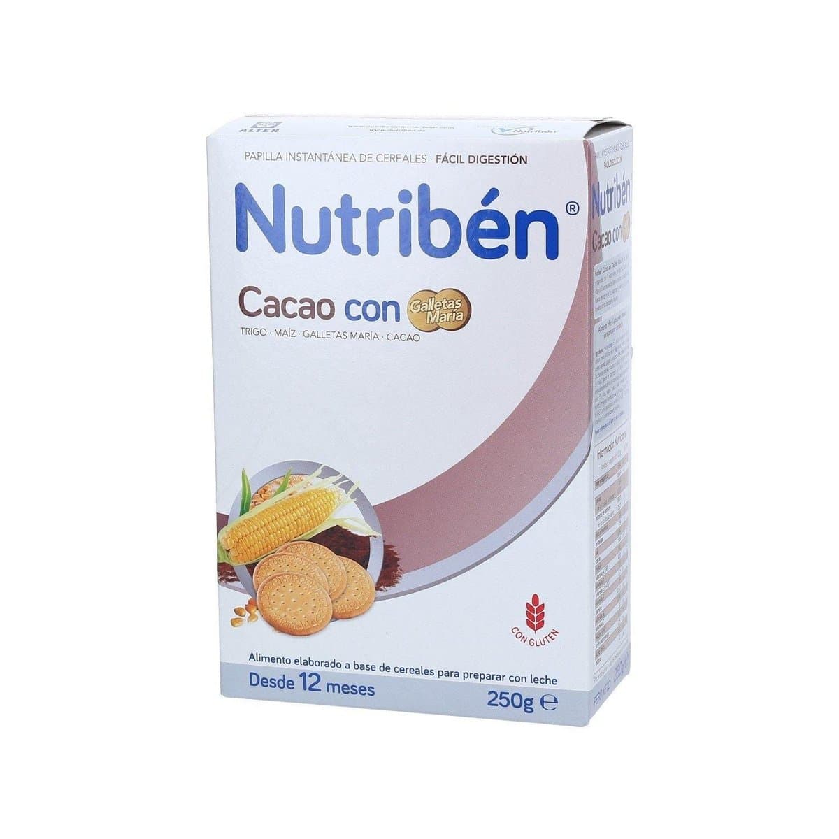 Papilla Instantánea de cereales Nutribén Cacao con Galletas María 250 g Papilla Instantánea de cereales Nutribén Cacao con Galletas María 250 g