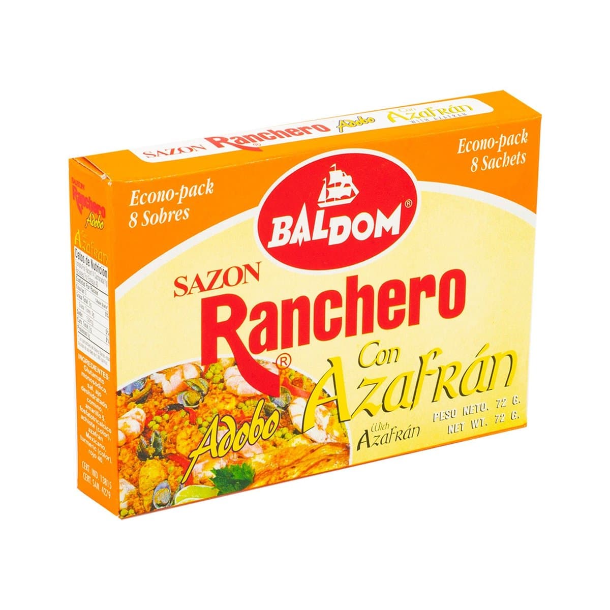 Sazón Ranchero Con Adobo Azafrán 8 uds Sazón Ranchero Con Adobo Azafrán 8 uds