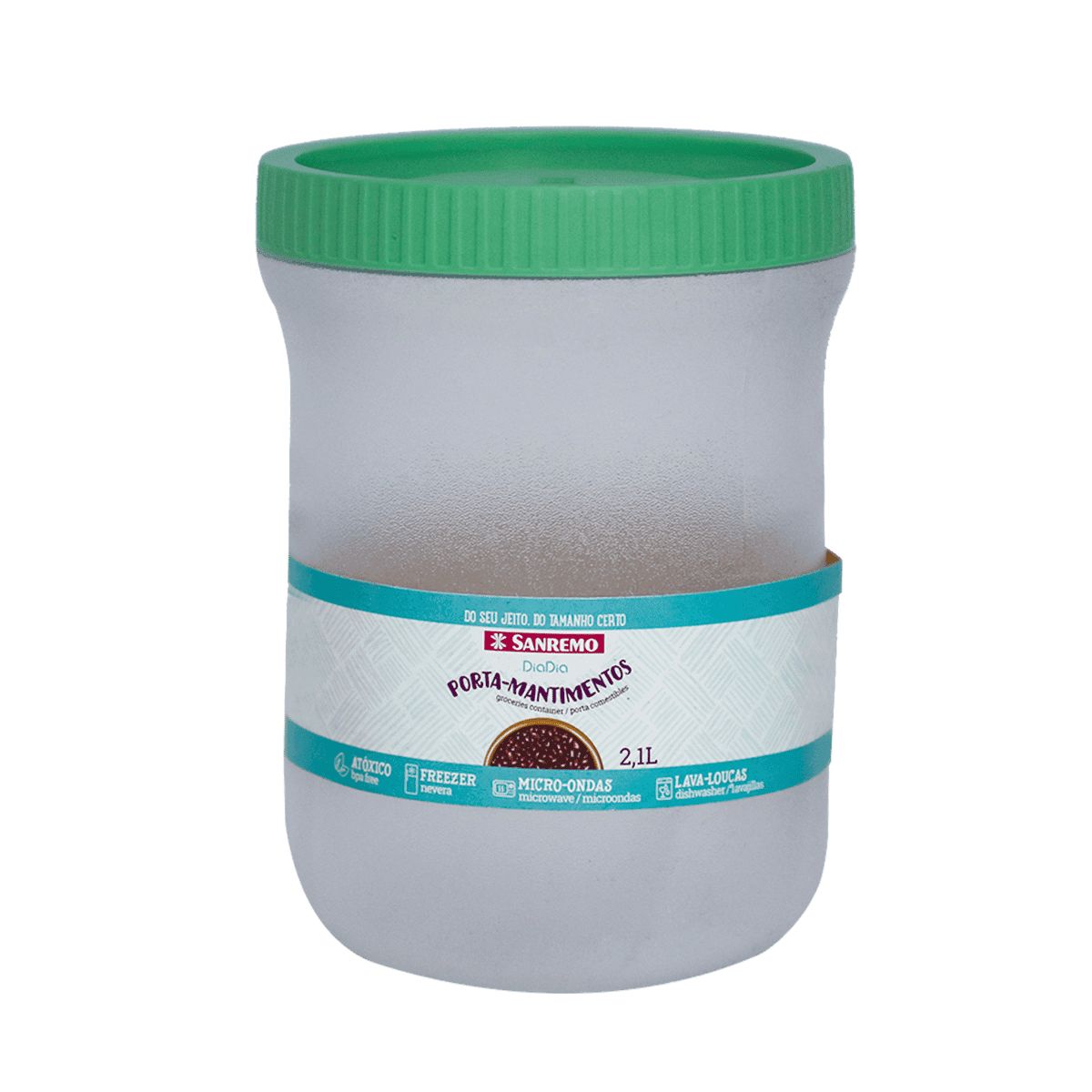 Envase Hermético De Plástico 2,1 L Envase Hermético De Plástico 2,1 L