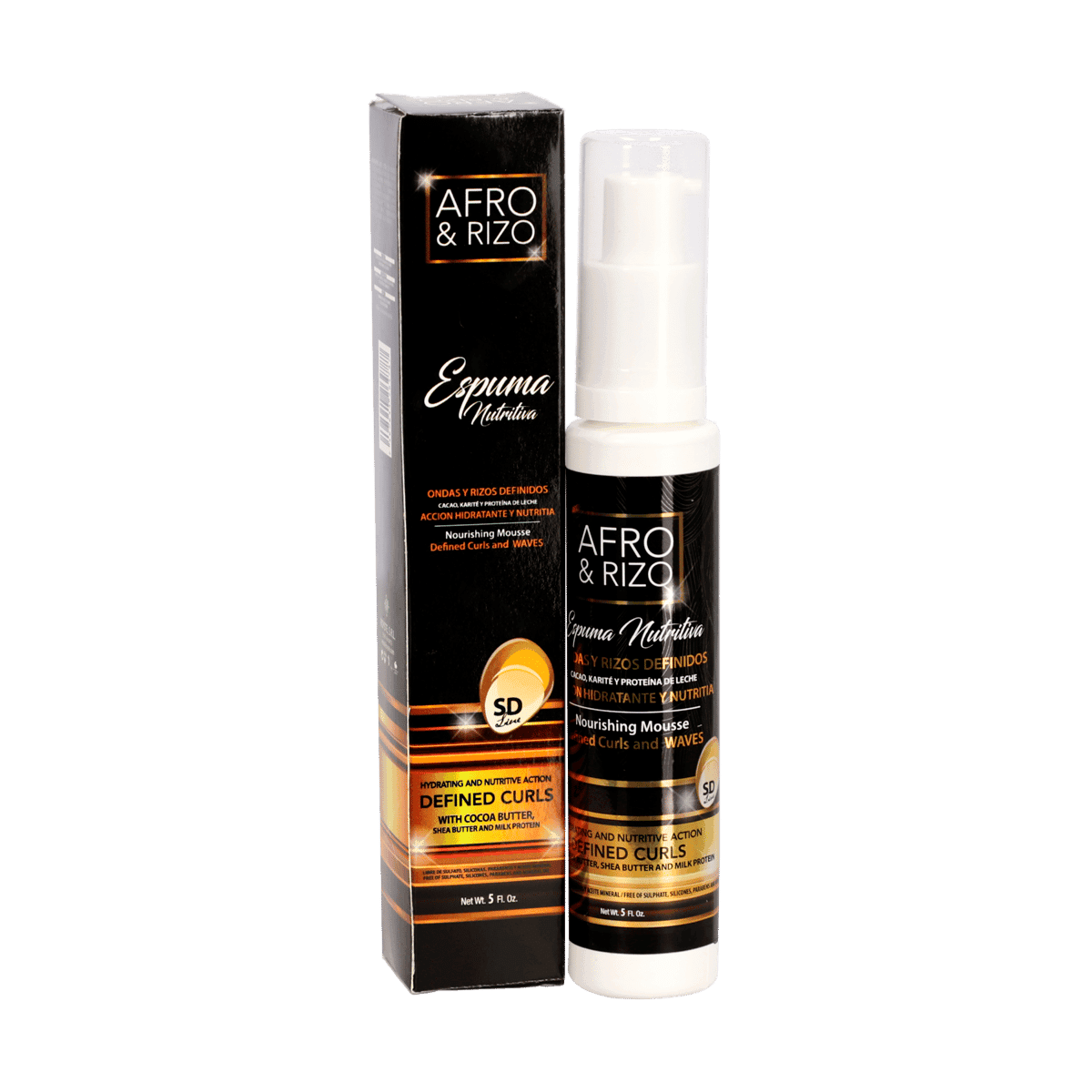 Espuma Nutritiva Rizos Definidos Afro & Rizo 8Oz Espuma Nutritiva Rizos Definidos Afro & Rizo 8Oz