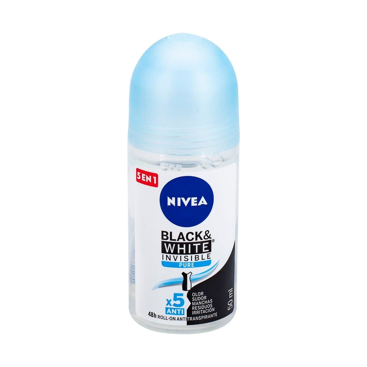 Desodorante Antitranspirante Nivea Roll-On Blanco y Negro Invisible 50 ml Desodorante Antitranspirante Nivea Roll-On Blanco y Negro Invisible 50 ml