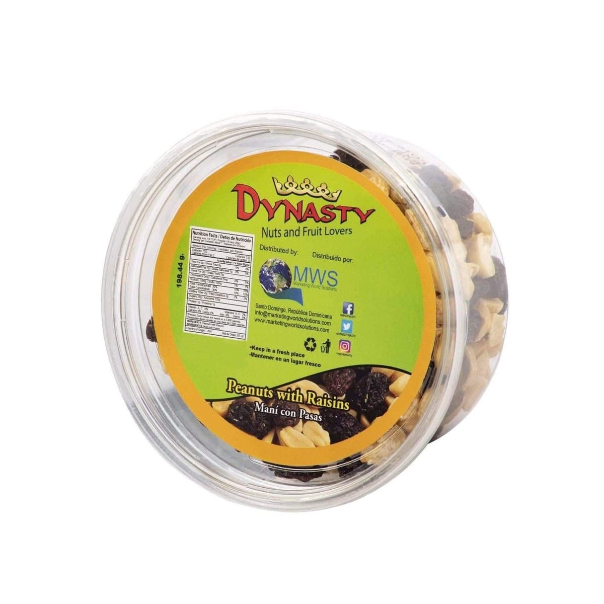 Maní con Pasas Dynasty 113 g Maní con Pasas Dynasty 113 g