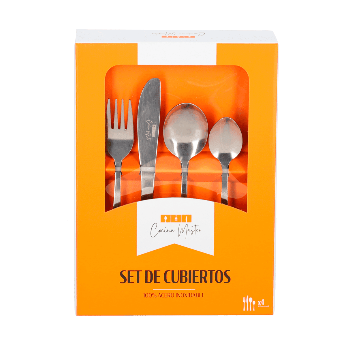 Set De Cubertería Cocina Master R/F8 16 pieza Set De Cubertería Cocina Master R/F8 16 pieza