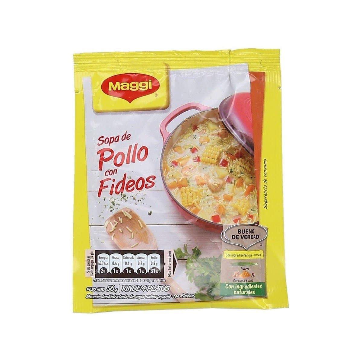 Maggi Sopa Pollo Fideo 56g Maggi Sopa Pollo Fideo 56g