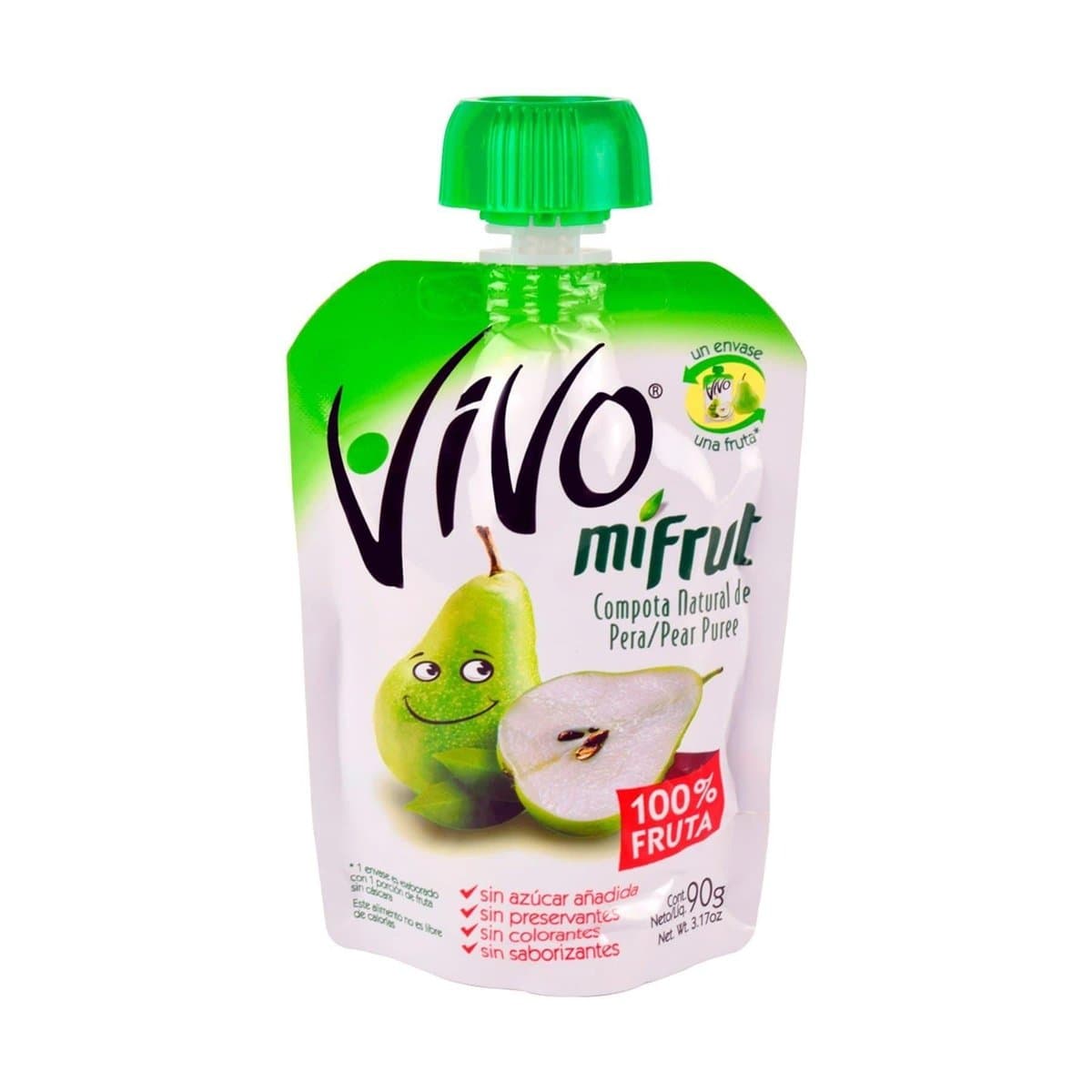 Compota De Pera Vivo 90 g Compota De Pera Vivo 90 g