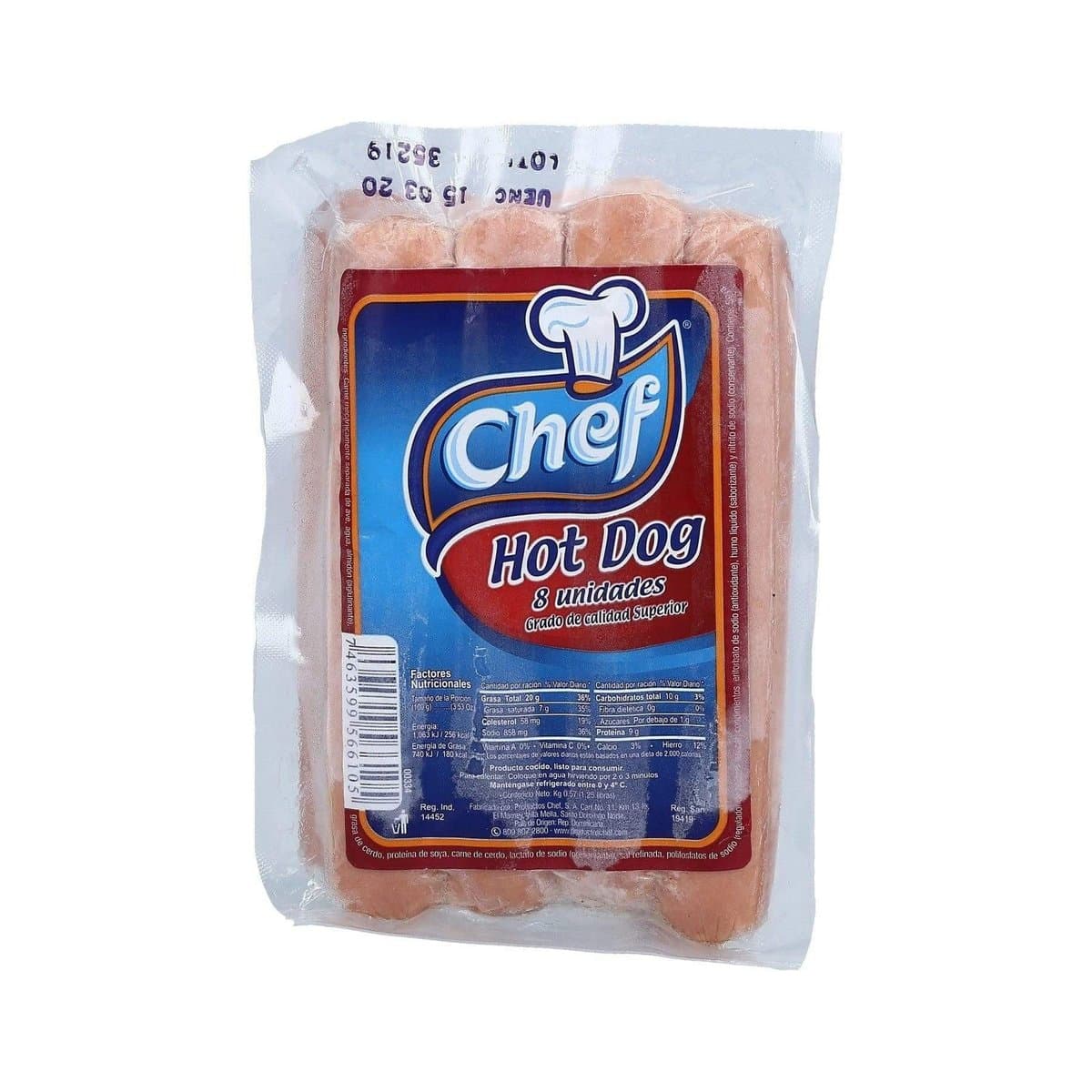 Salchichas Chef para Hot Dogs 8 uds Salchichas Chef para Hot Dogs 8 uds