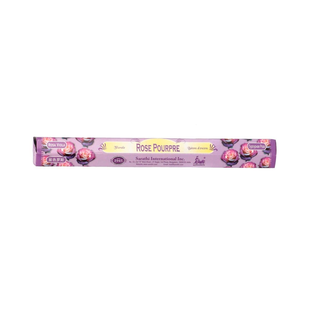 Incienso Hexagonal Tulasi Aroma Purple Rose 61 Incienso Hexagonal Tulasi Aroma Purple Rose 61