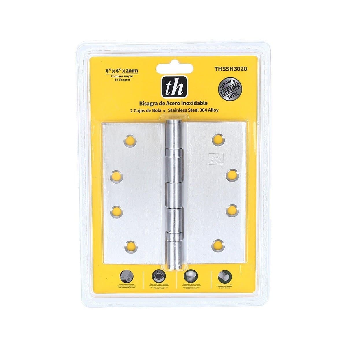 Bisagras Acero 100% 4"X4" M/THSSH3020 Bisagras Acero 100% 4"X4" M/THSSH3020