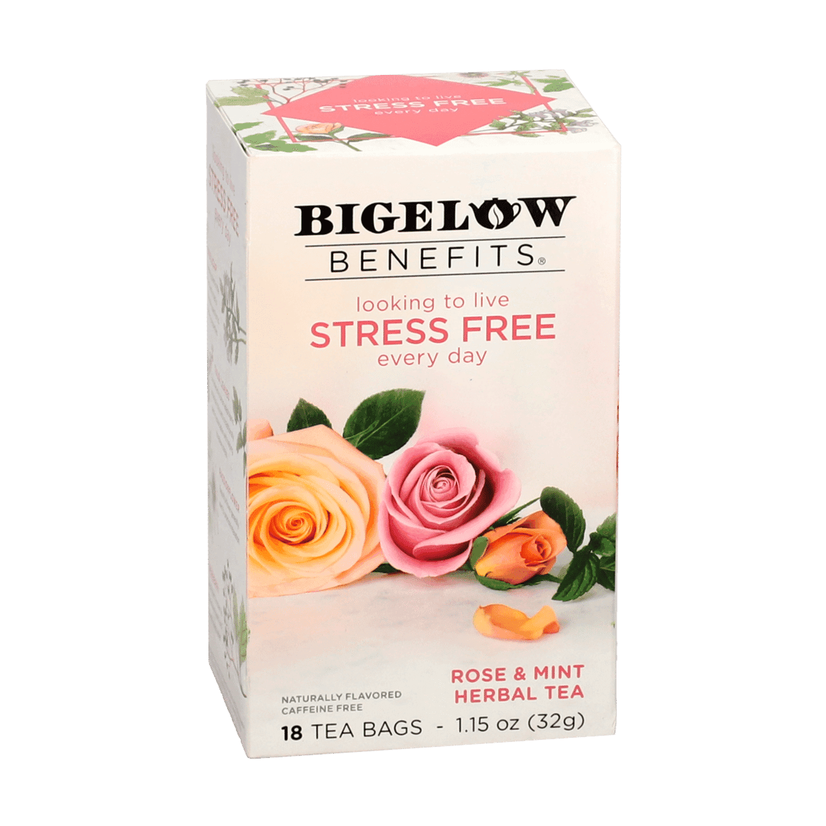 Te Bigelow Stress Free Rose Mint Herbal Te Bigelow Stress Free Rose Mint Herbal