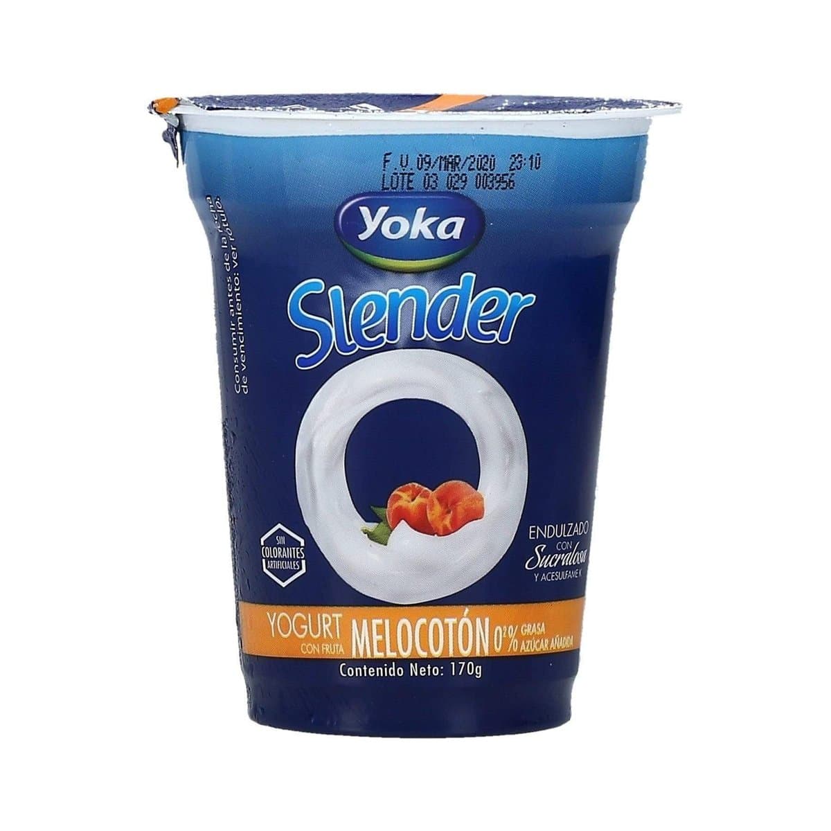 Yogurt De Melocotón Yoka Slender Sin Azúcar 6 Oz Yogurt De Melocotón Yoka Slender Sin Azúcar 6 Oz