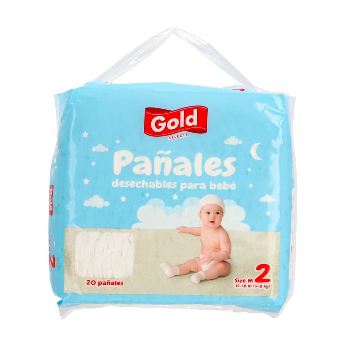 Pañales Desechables para Bebe Gold Selects 20 Unidades Size M2 Pañales Desechables para Bebe Gold Selects 20 Unidades Size M2