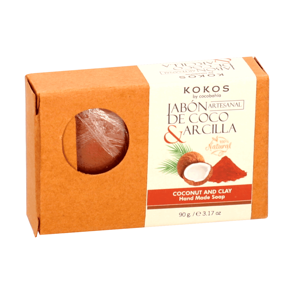Jabón Artesanal de Coco y Arcilla Kokos 90 Gramos Jabón Artesanal de Coco y Arcilla Kokos 90 Gramos
