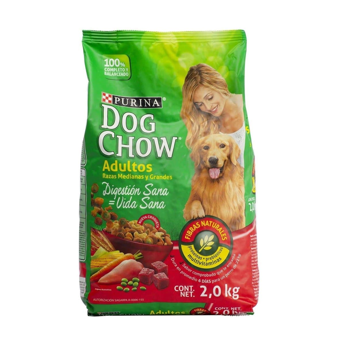 Alimento para Perros Purina Dog Chow Adultos Razas Medianas y Grandes 2.0 Kg Alimento para Perros Purina Dog Chow Adultos Razas Medianas y Grandes 2.0 Kg