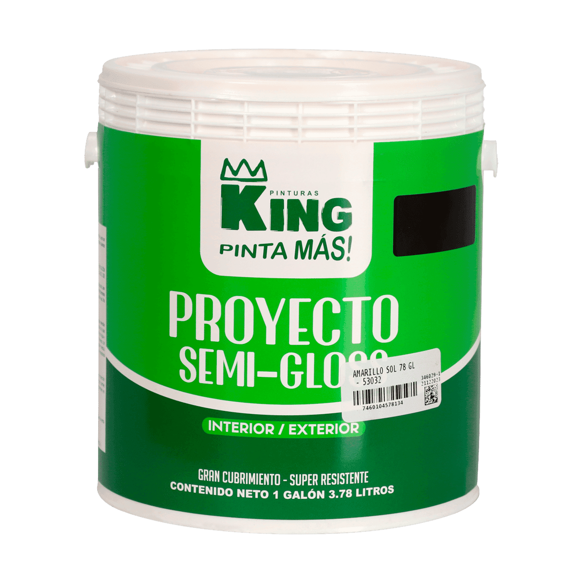 Pintura King Proyecto Semi-gloss Amarillo Sol 78 1 Galón Pintura King Proyecto Semi-gloss Amarillo Sol 78 1 Galón