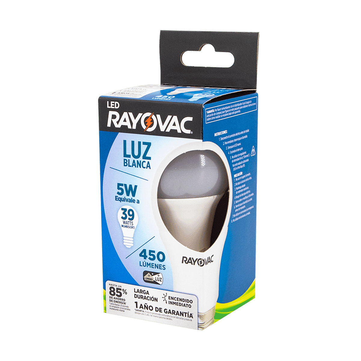 Bombillo Rayovac LED Luz Blanca 5W 450LM 110-130V Bombillo Rayovac LED Luz Blanca 5W 450LM 110-130V