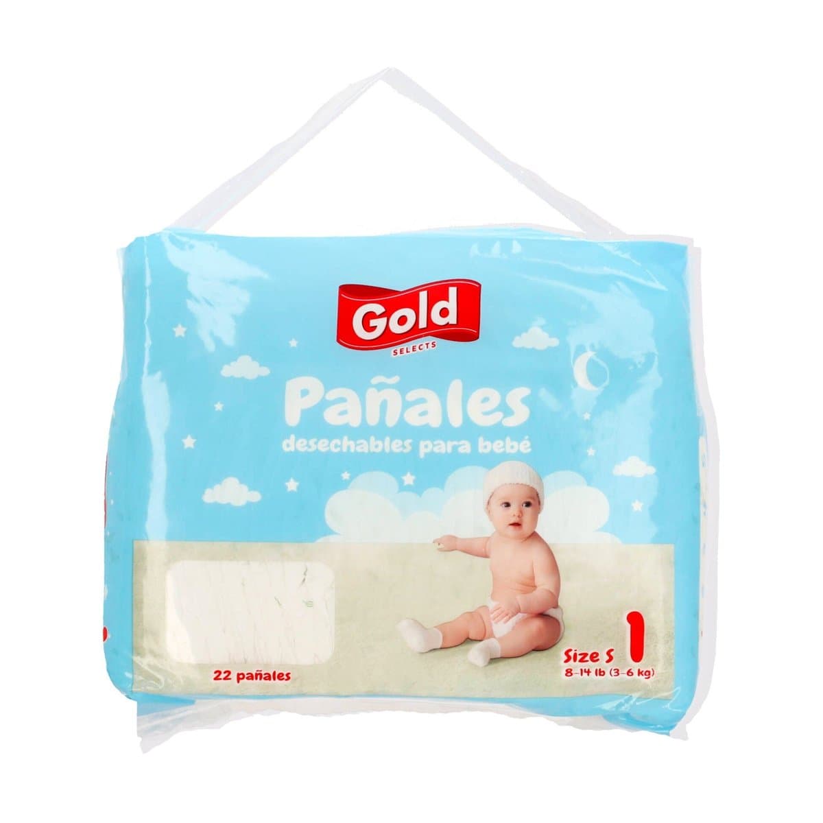 Pañales Desechables para Bebe Gold Selects 22 Unidades Size S1 Pañales Desechables para Bebe Gold Selects 22 Unidades Size S1