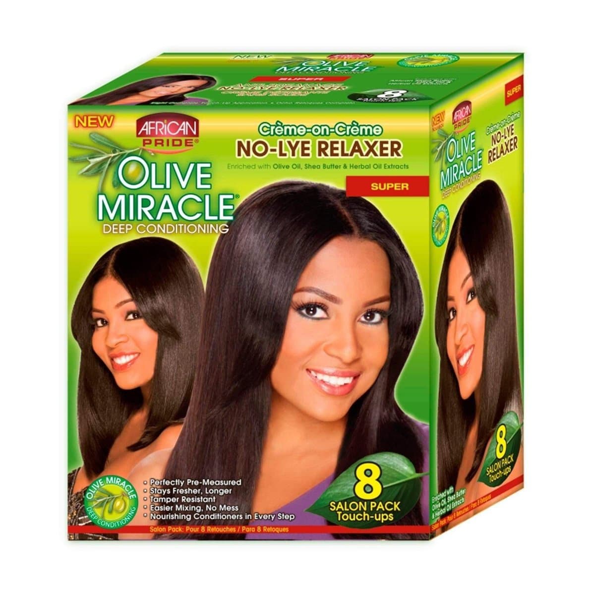Crema Alisadora African Pride Olive Miracle 8 Salon Pack Crema Alisadora African Pride Olive Miracle 8 Salon Pack