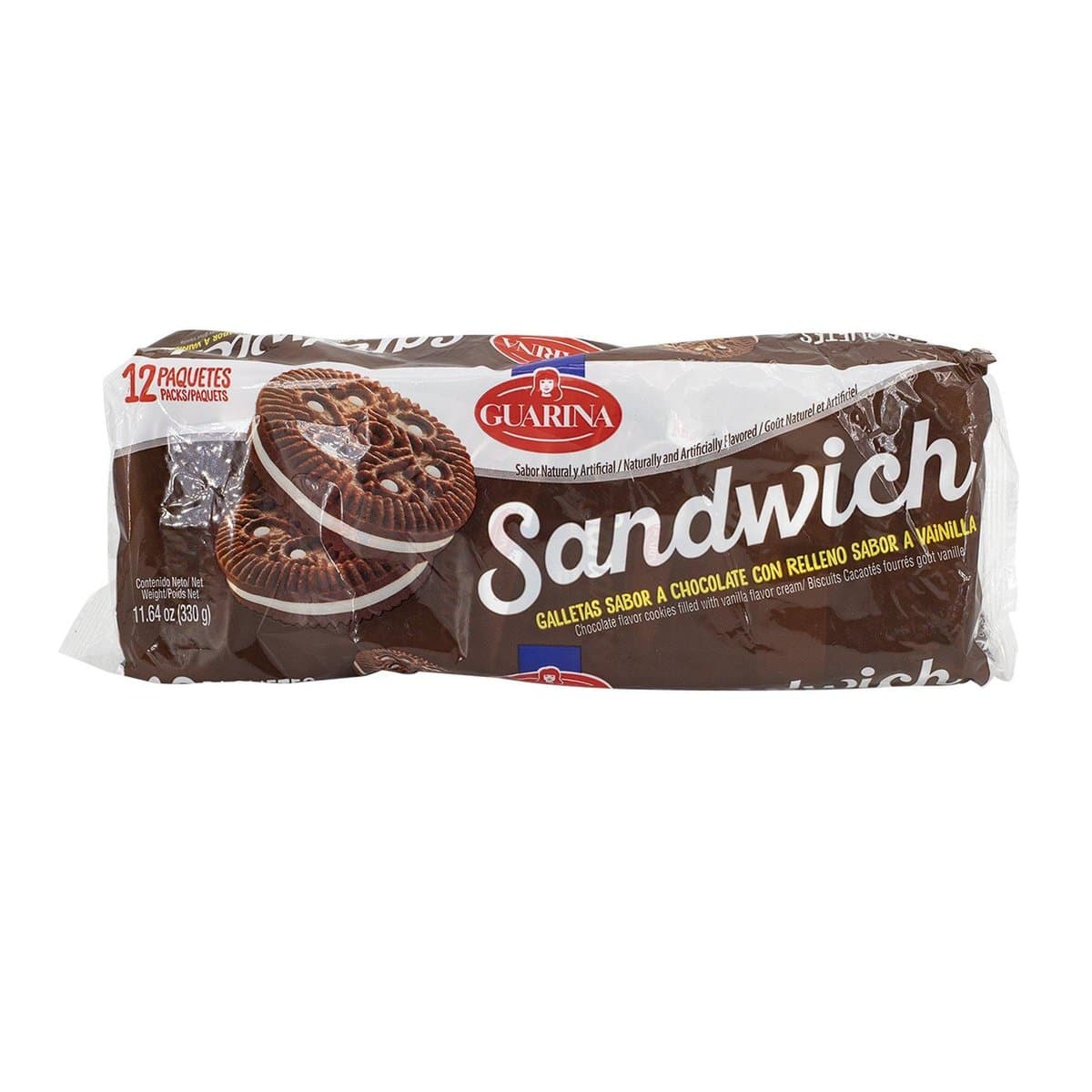 Galletas Sándwich Chocolate Rellenas de Crema Guarina 27 g Galletas Sándwich Chocolate Rellenas de Crema Guarina 27 g