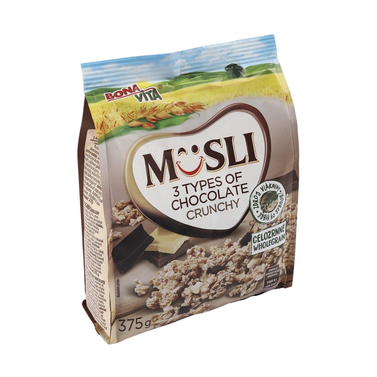 Cereal Integral Bona Vita Musli 3 Tipos de Chocolate 375 g Cereal Integral Bona Vita Musli 3 Tipos de Chocolate 375 g