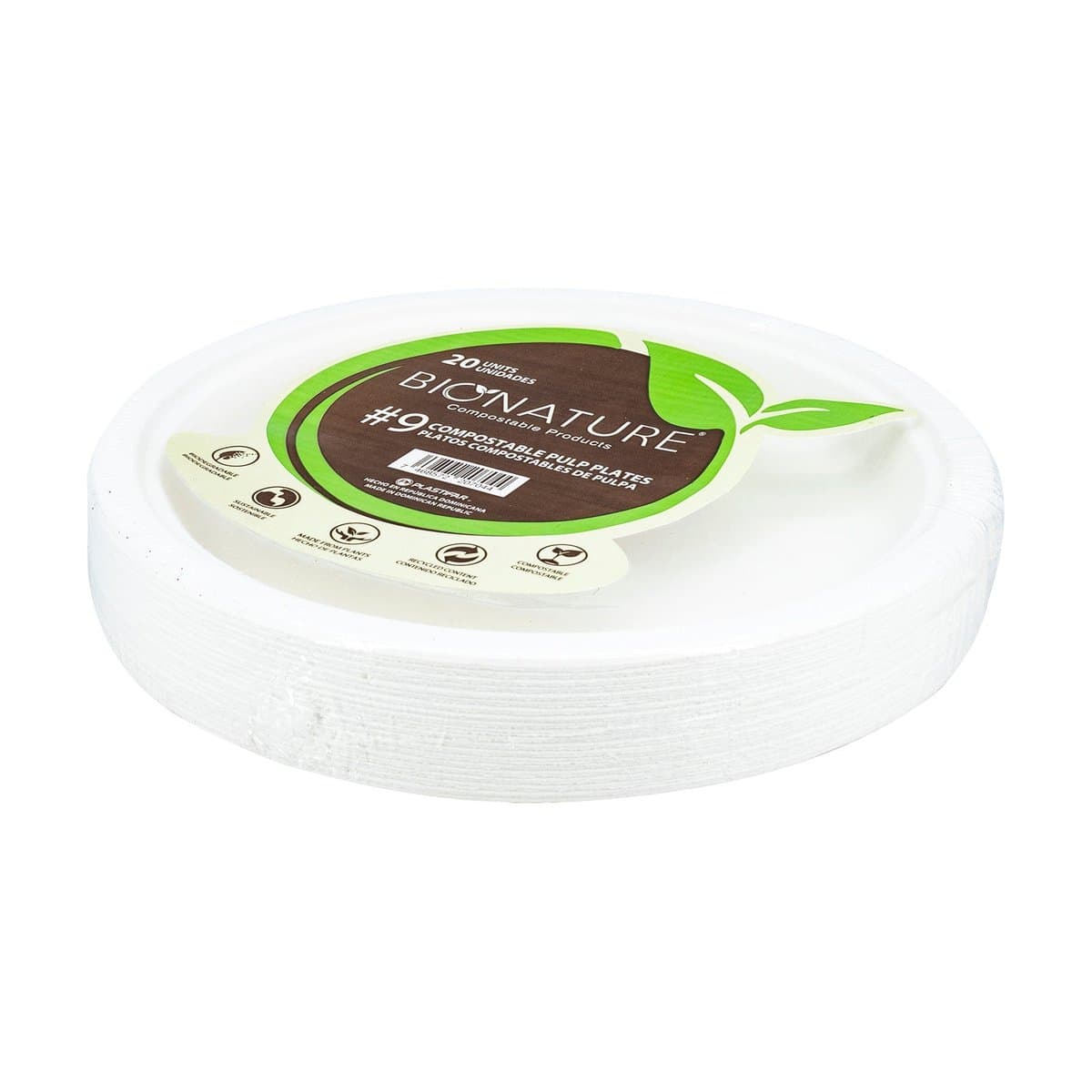 Platos De Papel Bionature Nº 9 20 uds Platos De Papel Bionature Nº 9 20 uds