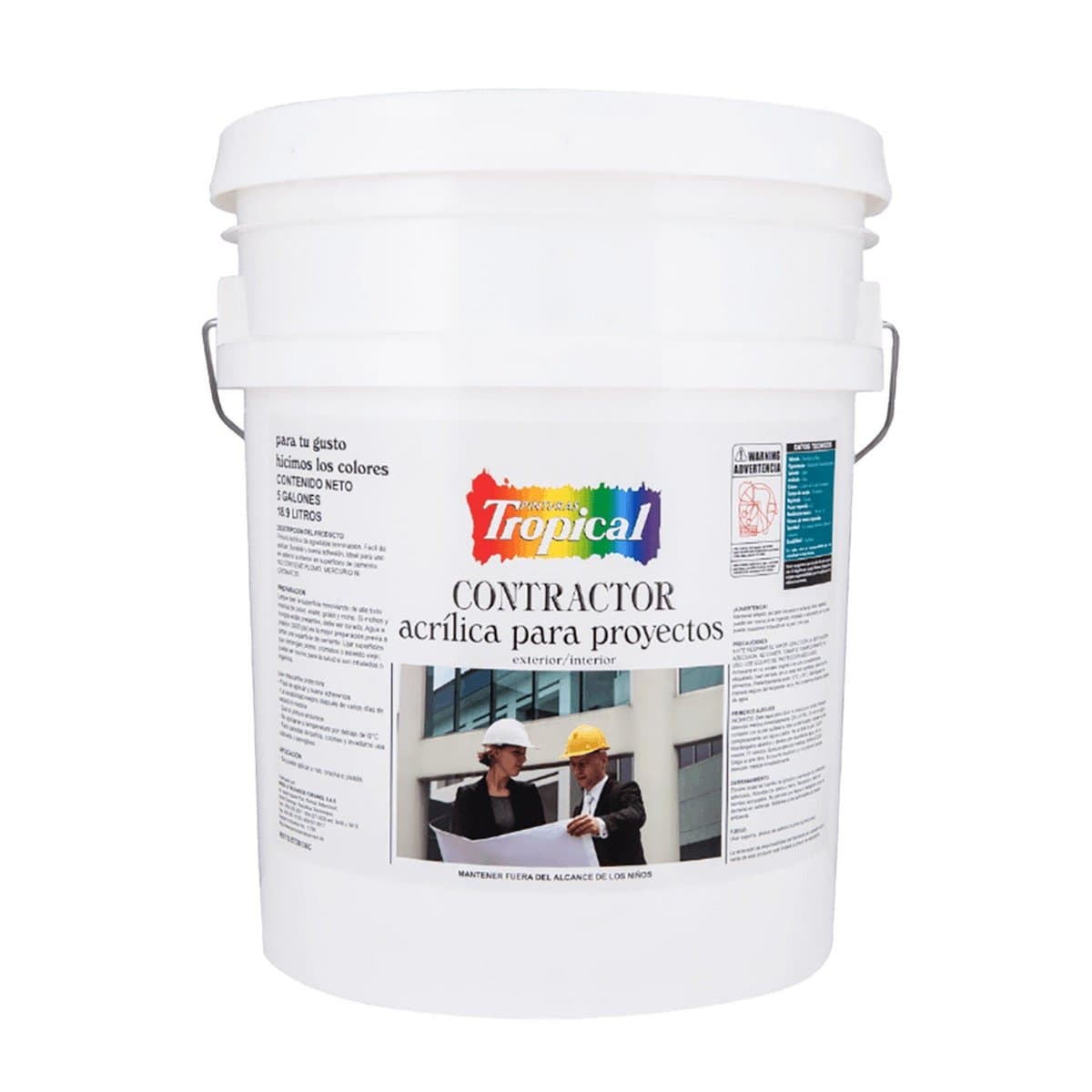 Pinturas Tropical Contractor Acrílica 5 Galón Pinturas Tropical Contractor Acrílica 5 Galón