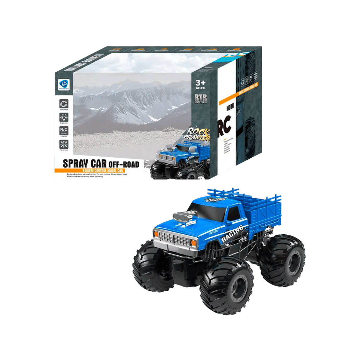 Camioneta Monster Spray Car Con Remoto Azul Camioneta Monster Spray Car Con Remoto Azul