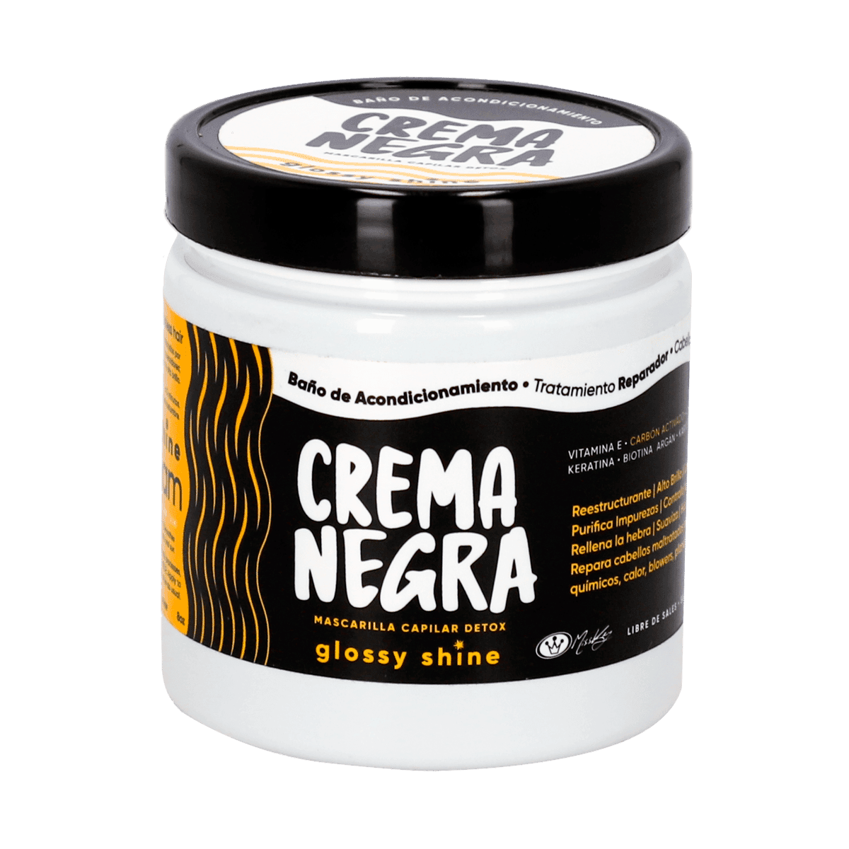 Mascarilla Capilar Crema Negra Detox Miss Key 8oz Mascarilla Capilar Crema Negra Detox Miss Key 8oz