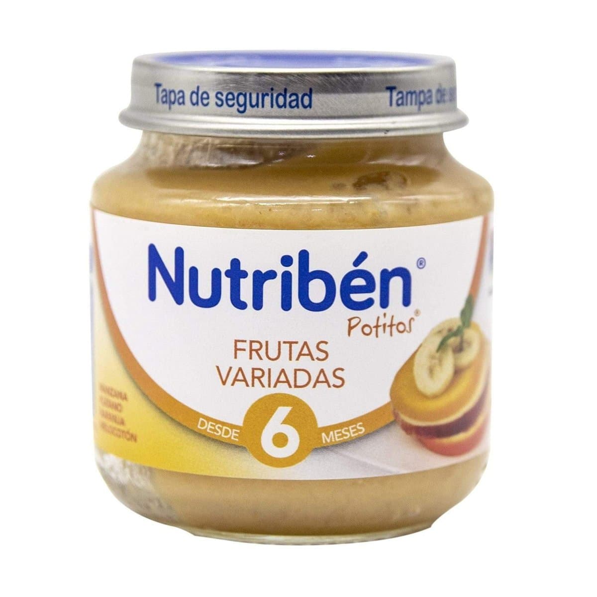 Compota Potitos Nutribén Manzana Naranja Plátano y Miel 120g Compota Potitos Nutribén Manzana Naranja Plátano y Miel 120g