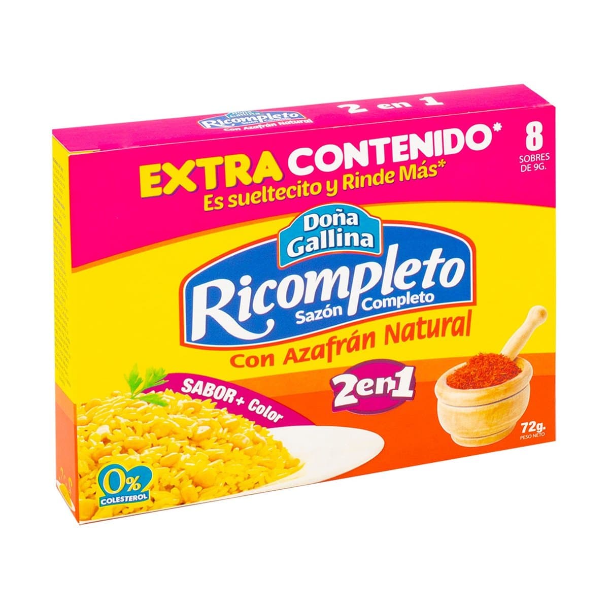 Sazón Completo Ricompleto con Azafrán 8 g Sazón Completo Ricompleto con Azafrán 8 g