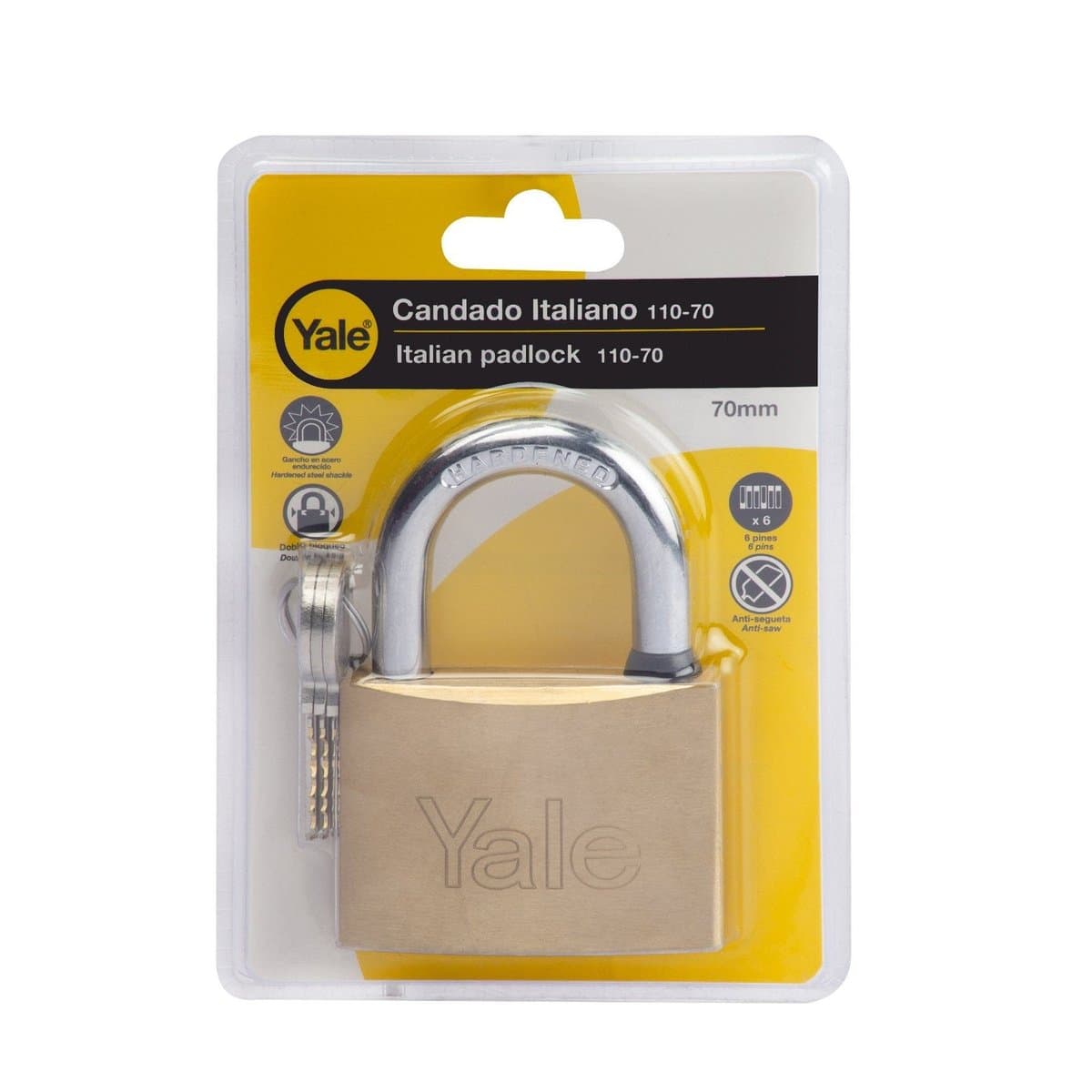 Candado Italiano Yale 70 mm Candado Italiano Yale 70 mm