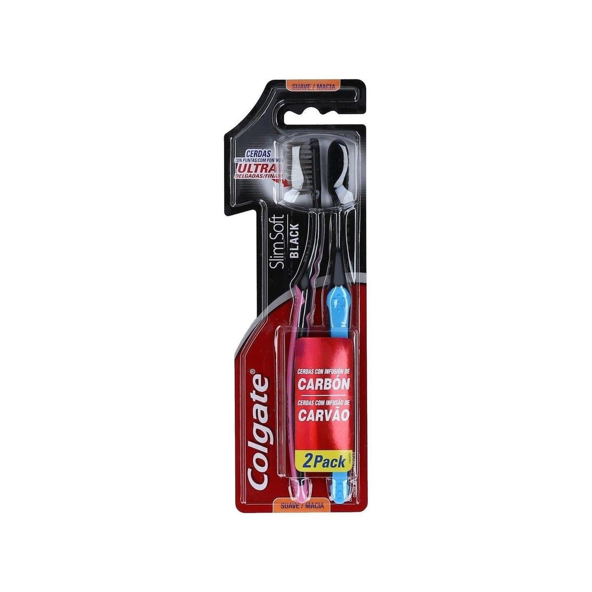 Cepillo Dental Colgate Slim Soft Charcoal 2 Pack Cepillo Dental Colgate Slim Soft Charcoal 2 Pack