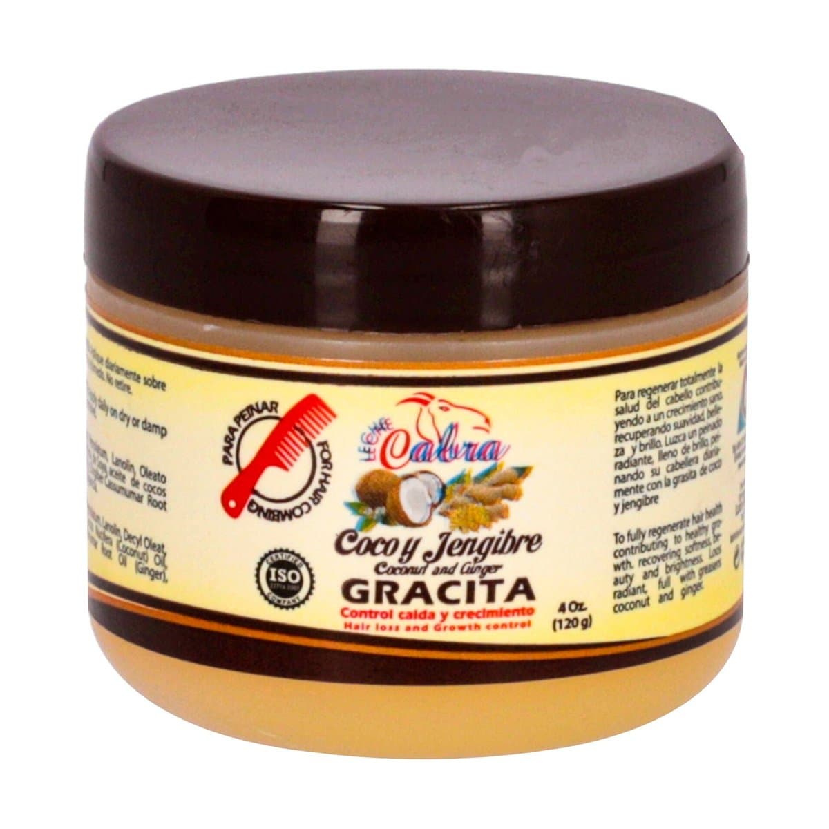 Gracita Para Peinar Leche Cabra De Coco Y Jengibre 4 Oz Gracita Para Peinar Leche Cabra De Coco Y Jengibre 4 Oz