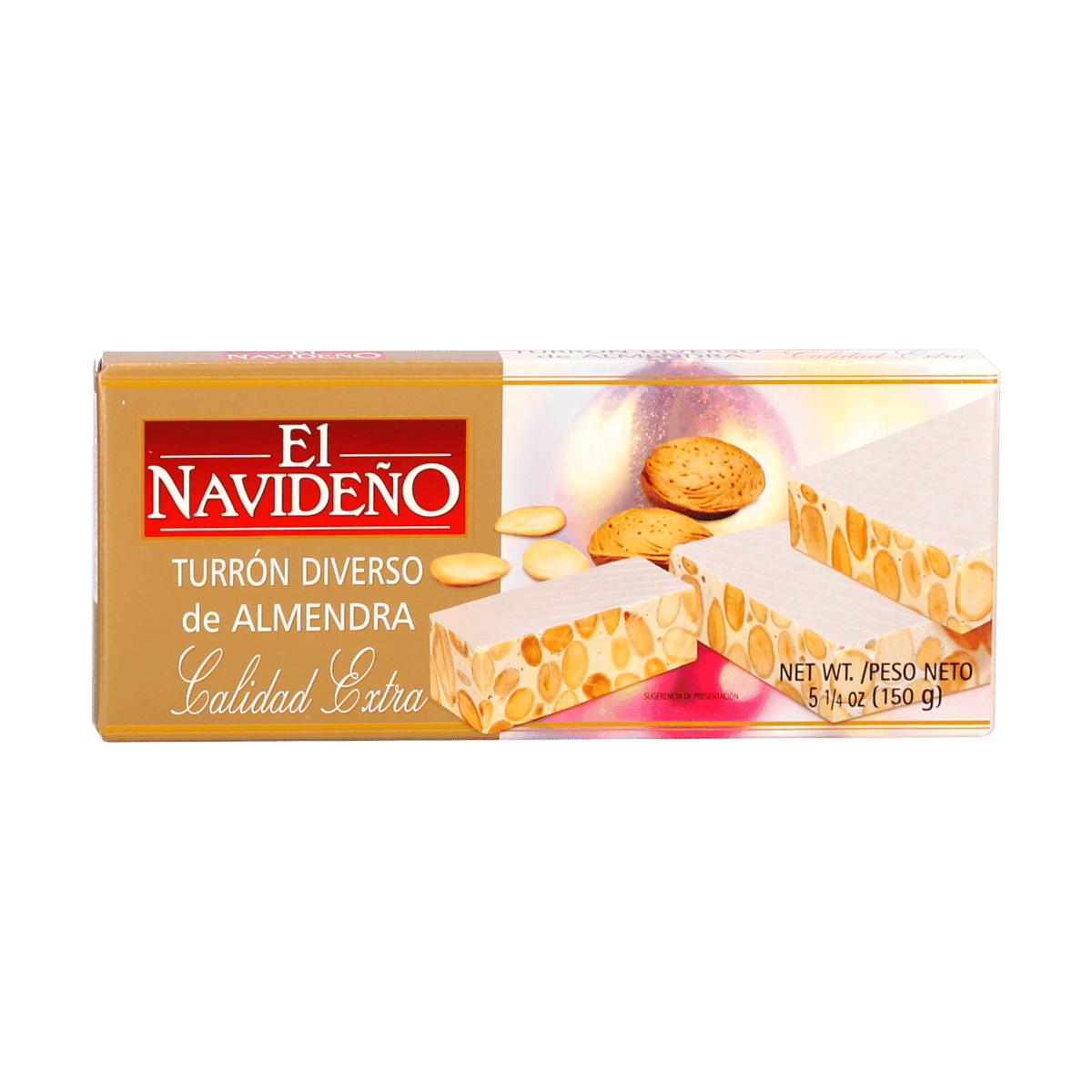Turró Diverso de Almendra El Navideño 150 Gramos Turró Diverso de Almendra El Navideño 150 Gramos
