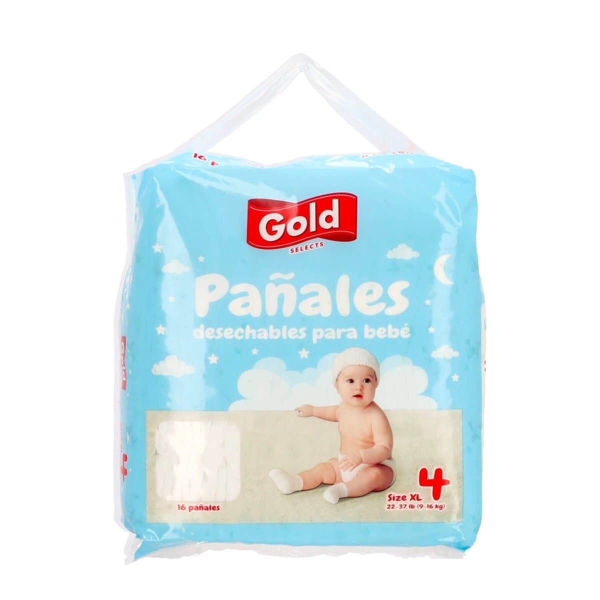 Pañales Desechables para Bebe Gold Selects 16 Unidades Size XL4 Pañales Desechables para Bebe Gold Selects 16 Unidades Size XL4