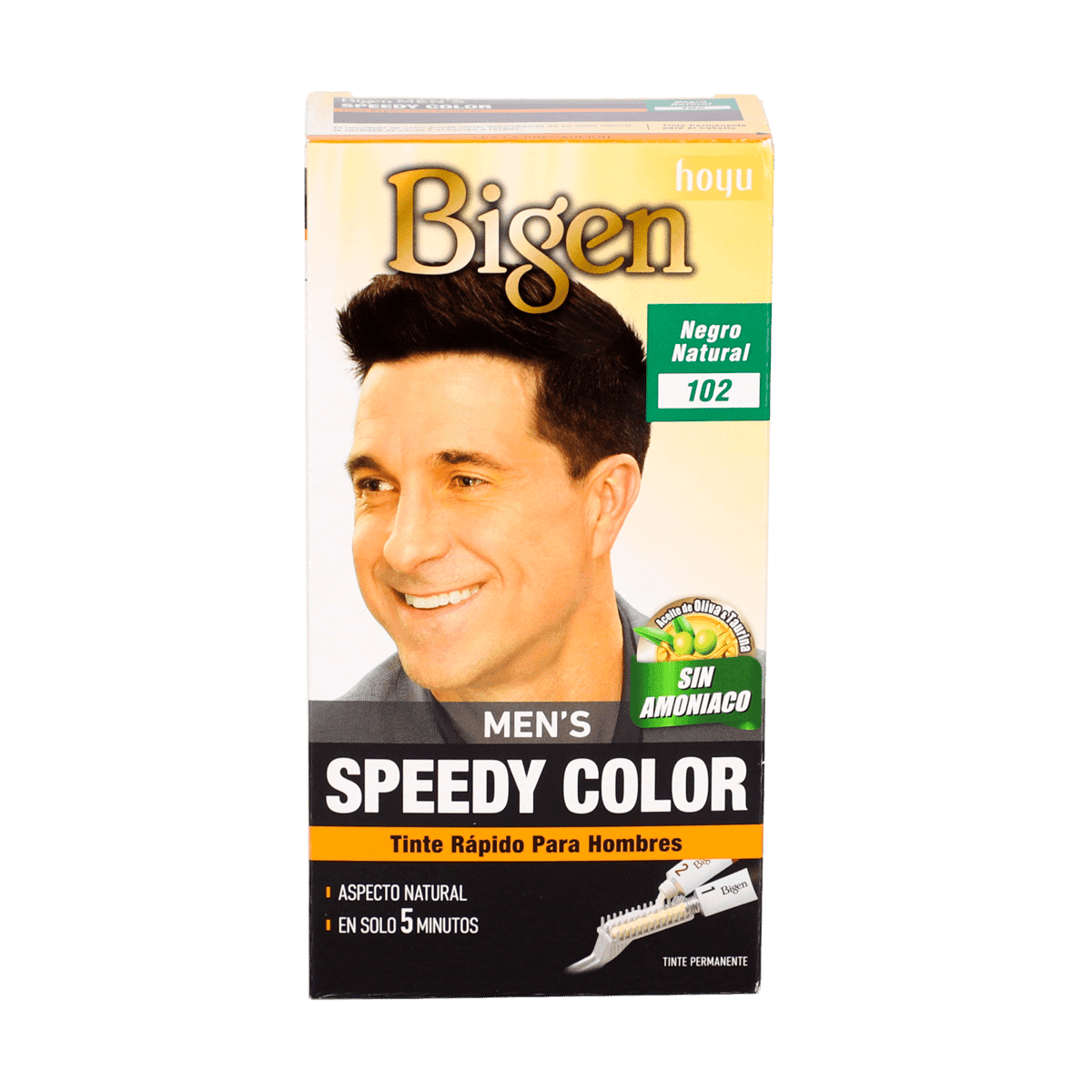 Tinte Rapido para Hombres Bigen Negro Natural 102 Tinte Rapido para Hombres Bigen Negro Natural 102