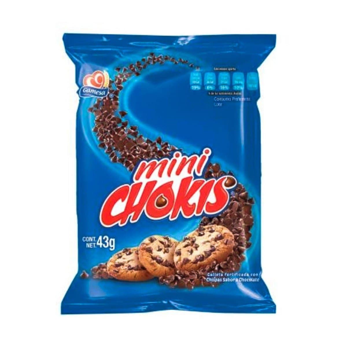 Galletas con Chispas de Chocolate Gamesa Mini Chokis 43 g Galletas con Chispas de Chocolate Gamesa Mini Chokis 43 g